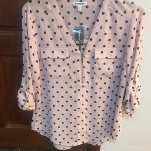 Baby pink and black polka dot Brand New size S